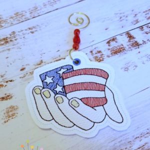 US Flag In His Hands Ornament