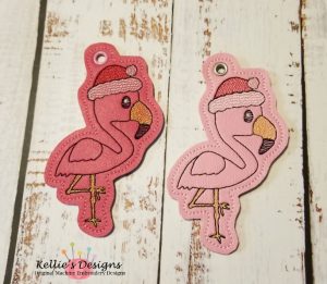 Flamingo Santa Ornament