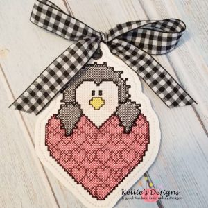 Penguin With Heart Ornament