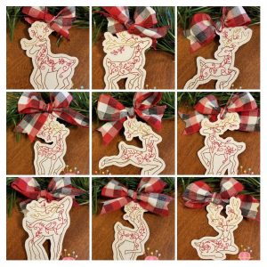 Enchanted Reindeer Ornament Set